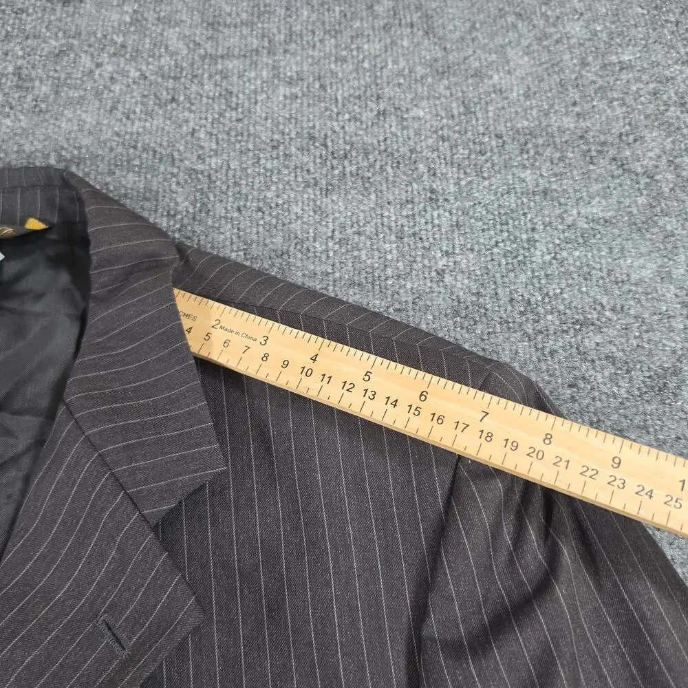 Louis Dell'Olio Men's 52 Wool Blazer Super 100's Pinstripe Made in Italy